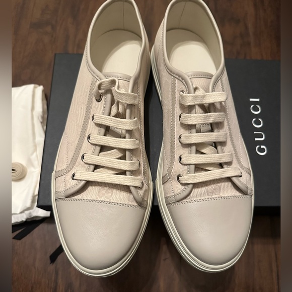 Gucci Canvas & Leather Sneaker - Picture 9 of 11